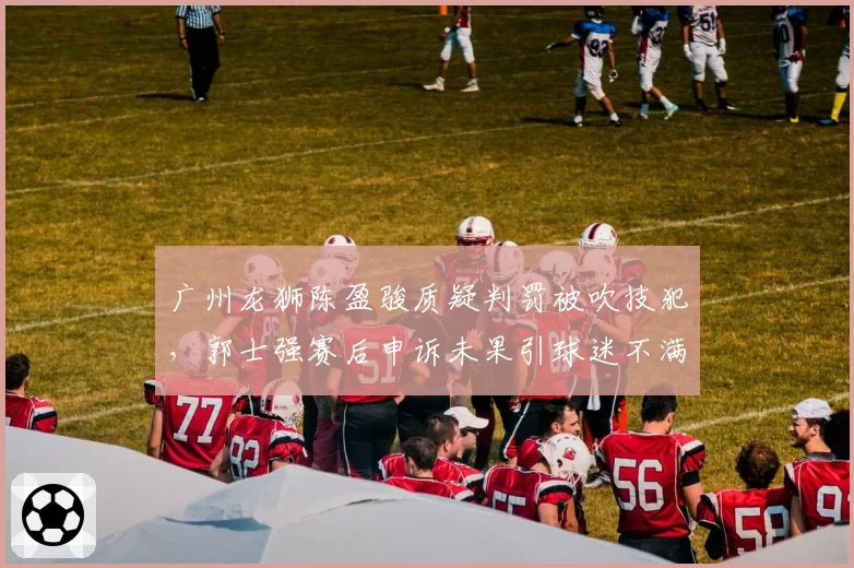 广州龙狮陈盈骏质疑判罚被吹技犯，郭士强赛后申诉未果引球迷不满